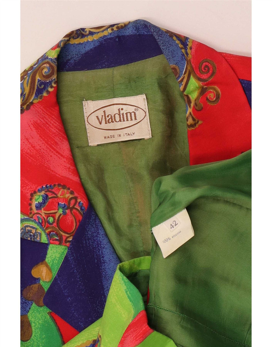 Vintage ženski sako IT 42 srednje raznobojni patchwork