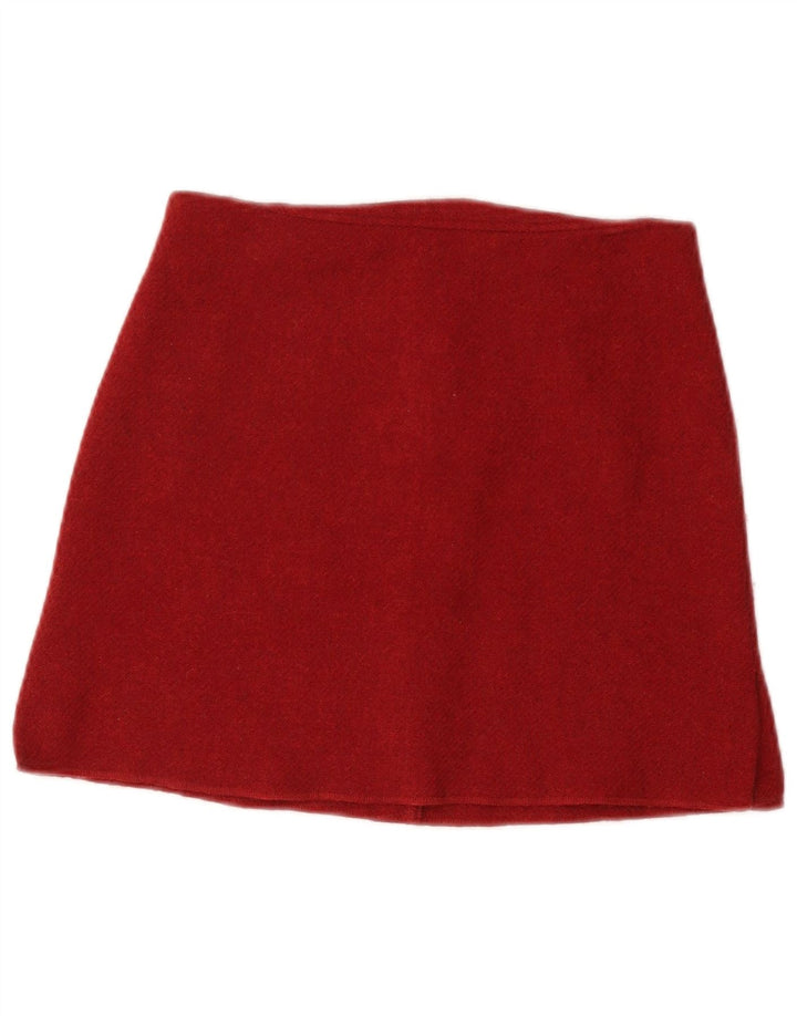 BENETTON Ženska mini suknja W26 Mala bordo