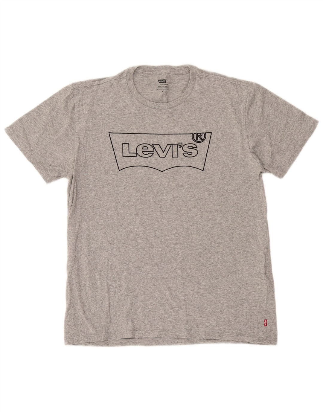 Levi's muška majica kratkih rukava s grafičkim motivima, srednje sivi pamuk