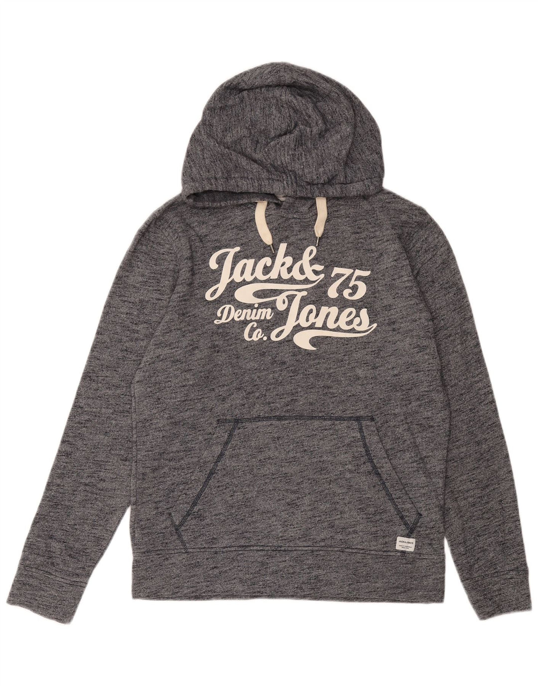 JACK & JONES Muška majica s kapuljačom s kapuljačom, mali tamnoplavi pamuk