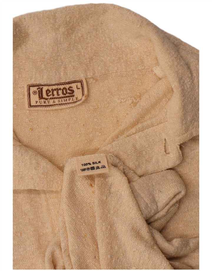 Lerros muška polo majica kratkih rukava velika bež svila