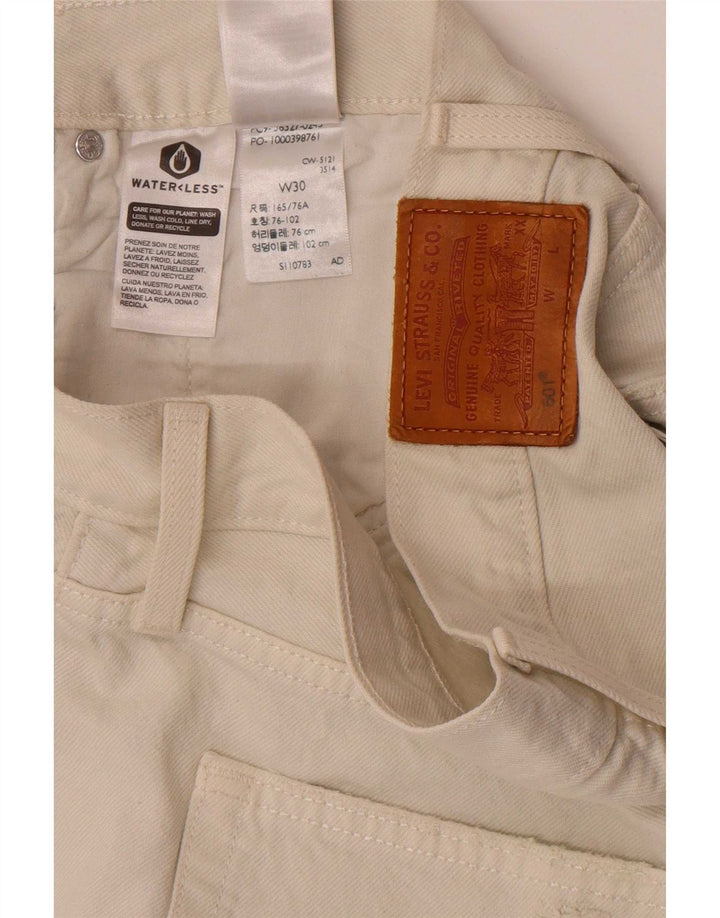 Levi's ženske 501 kratke traper kratke hlače W30 srednje bijele boje od pamuka