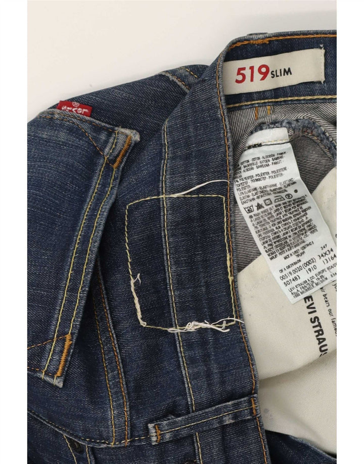 Levi's muške 519 uske traperice W34 L34 plavi pamuk