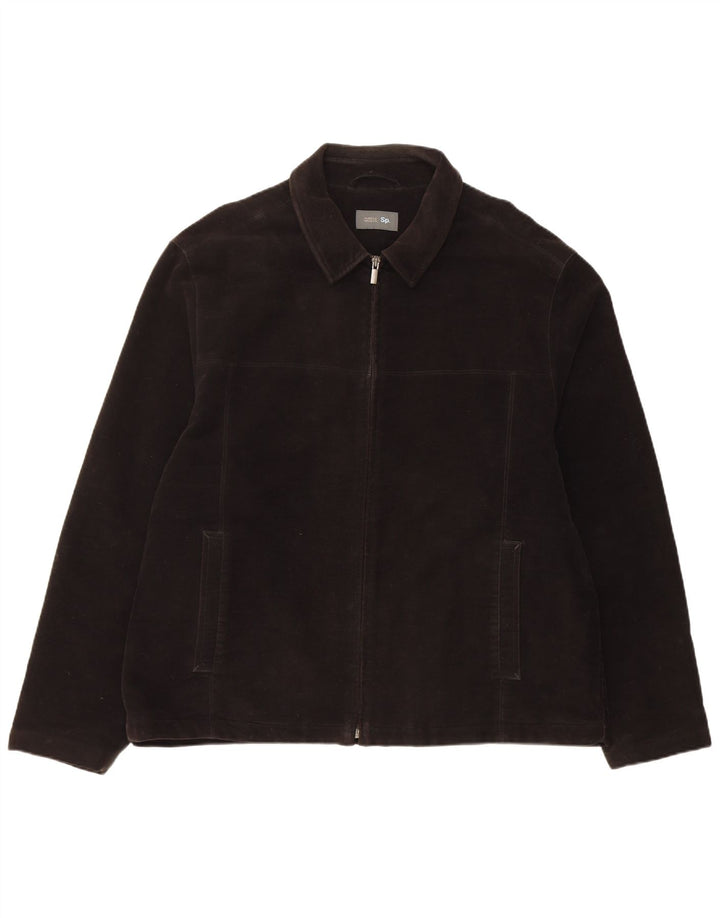 Marks & Spencer muška bomber jakna UK 40 veliki crni pamuk