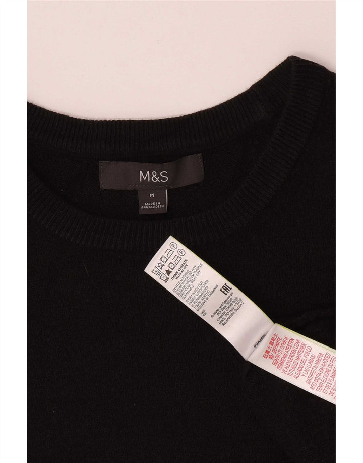 Marks & Spencer muški džemper s lađastim izrezom srednji crni akril