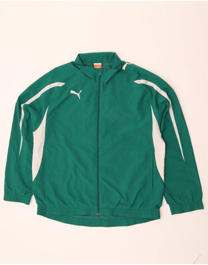 Puma muška gornja jakna trenirke Large Green Colourblock poliester