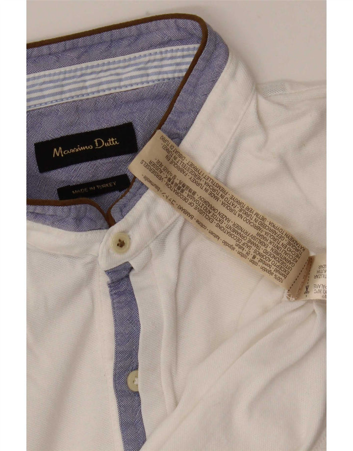 Massimo Dutti muška polo majica Srednje bijeli pamuk