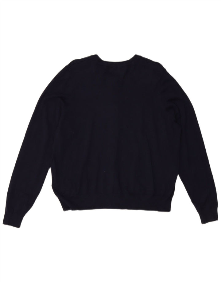 MARKS & SPENCER Ženski kratki kardigan pulover UK 20 2XL tamnoplava viskoza