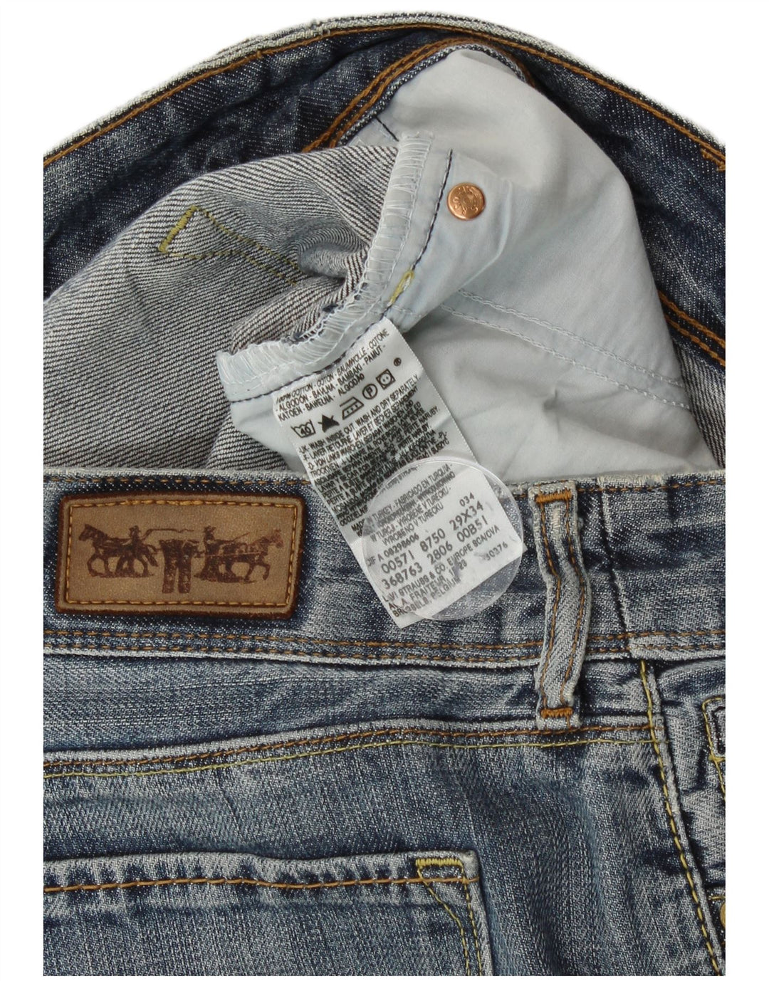 Levi's ženske 571 uske traperice W29 L30 plavi pamuk