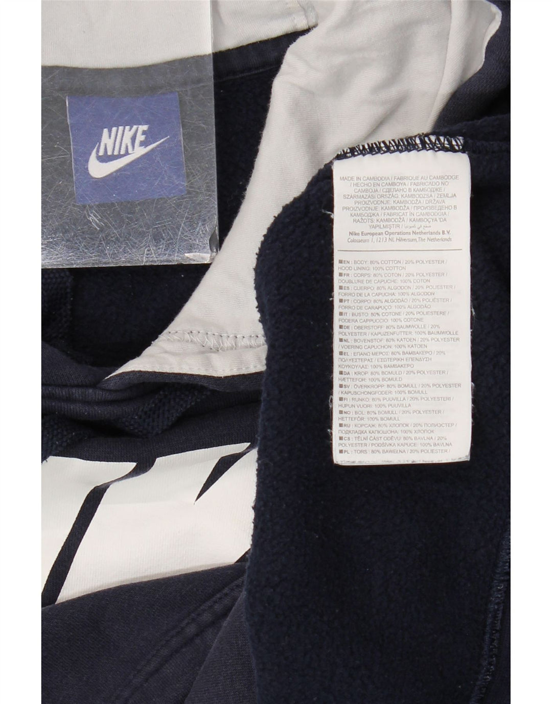 Nike muška majica s kapuljačom s kapuljačom srednje tamnoplave boje
