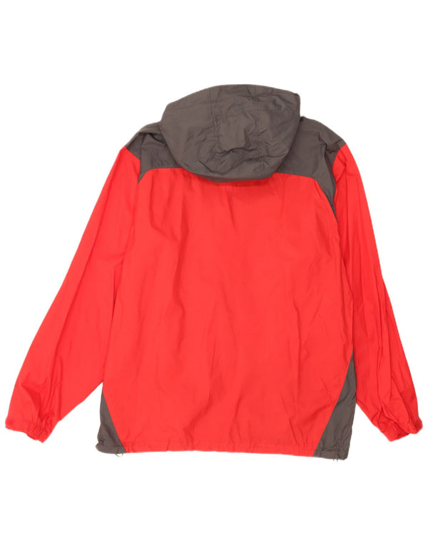 Columbia muška kišna jakna s kapuljačom UK 40 Large Red Colourblock najlon