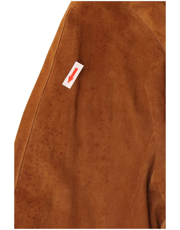 Vintage ženska bomber jakna od brušene kože EU 38 srednje smeđe retro boje