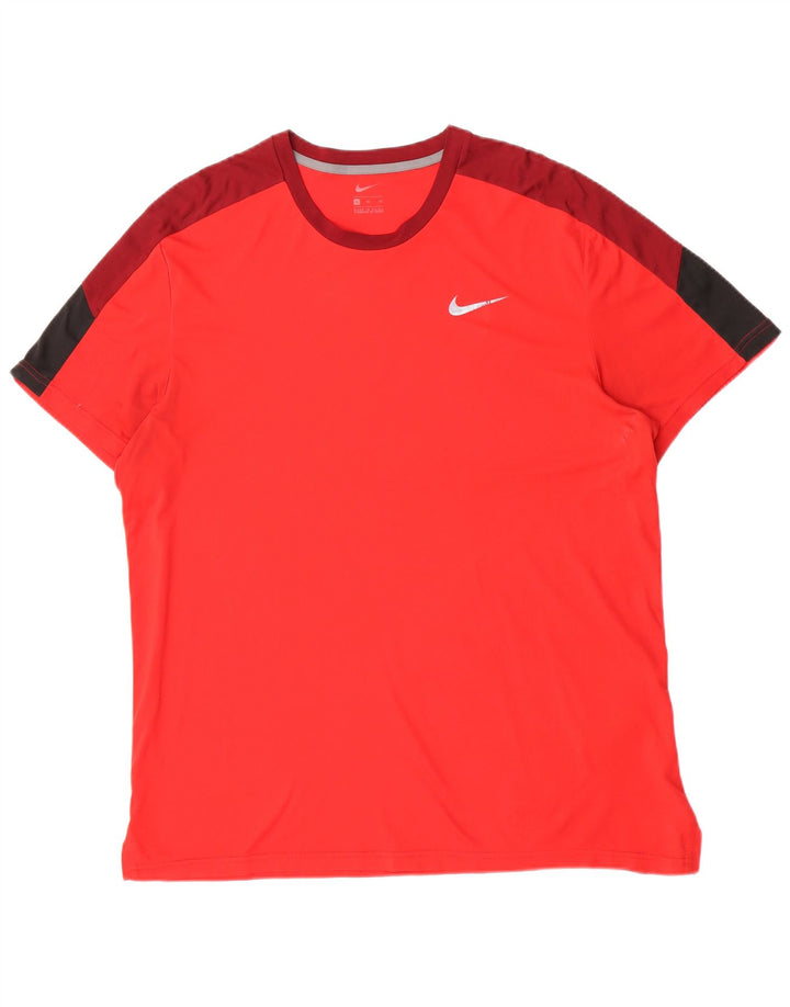 Nike muška majica kratkih rukava XL Red Colourblock poliester
