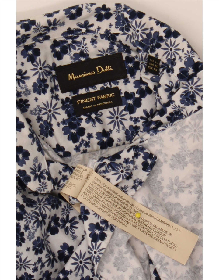 Massimo Dutti muška košulja XL plavi cvjetni pamuk
