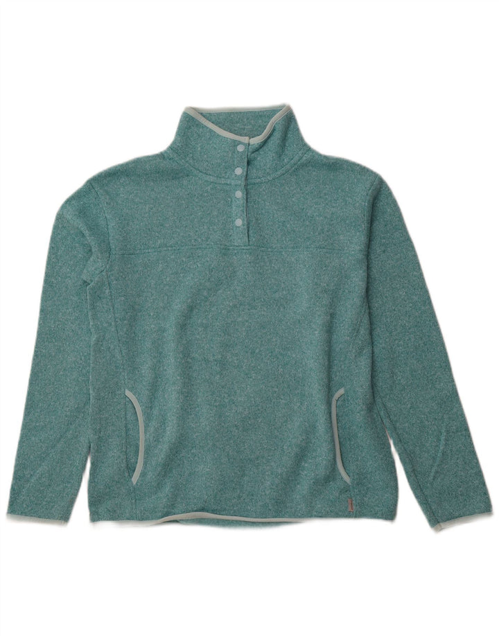 EDDIE BAUER Ženska majica s dugmadima i izrezom UK 14 srednje tirkizna