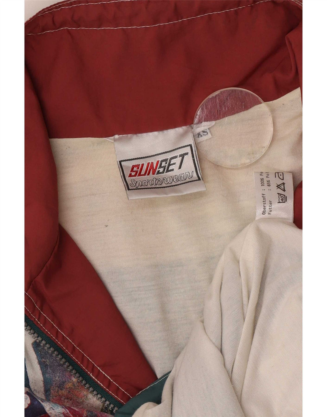 Vintage muški pulover Trenirka Gornja jakna XS Višebojni geometrijski