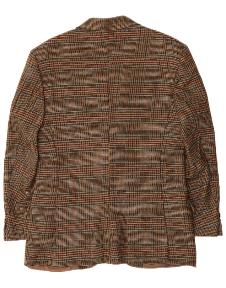 BURBERRYS Muška jakna sa 2 gumba IT 48 Srednje smeđa vuna u obliku ptičje zube