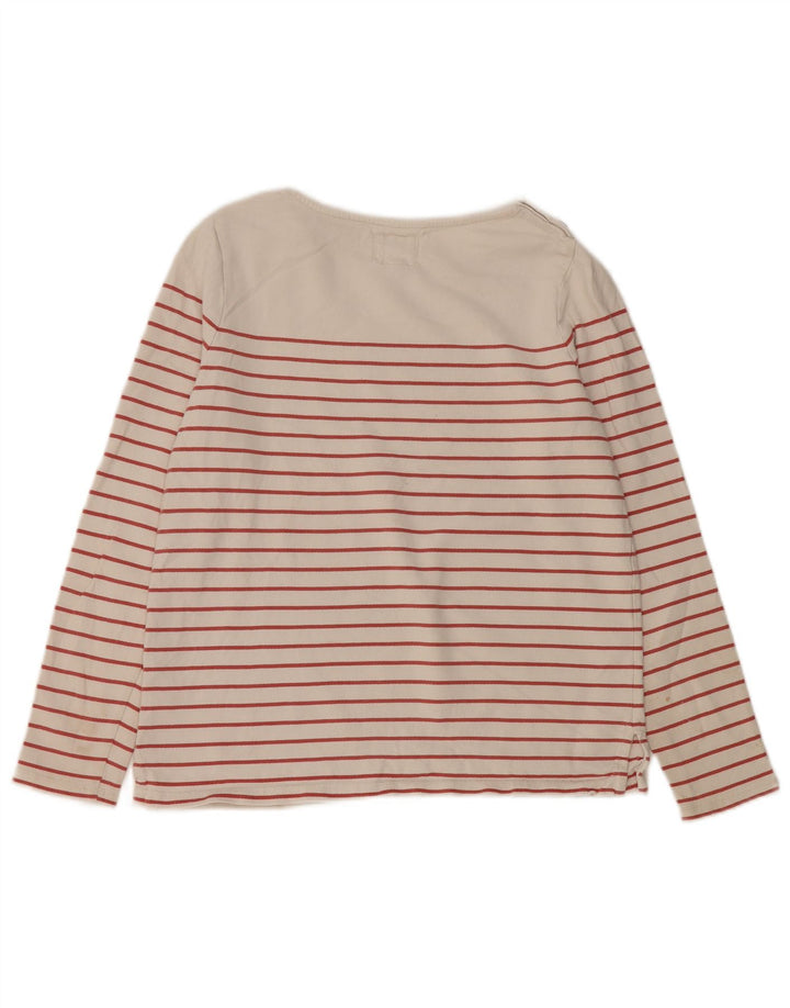 FAT FACE Ženska majica s dugim rukavima UK 8 Mala sivo bijela pamuk na pruge