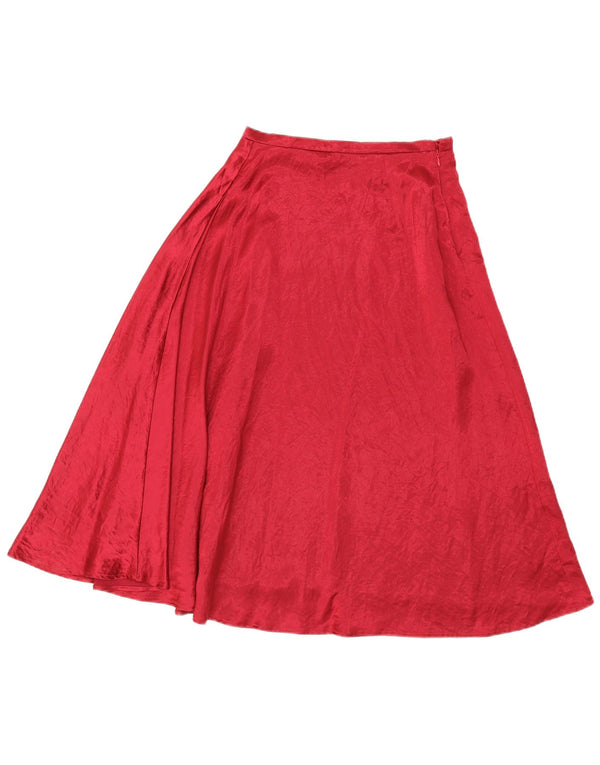 Marks & Spencer ženska suknja A-kroja UK 8 Mala W26 crveni acetat