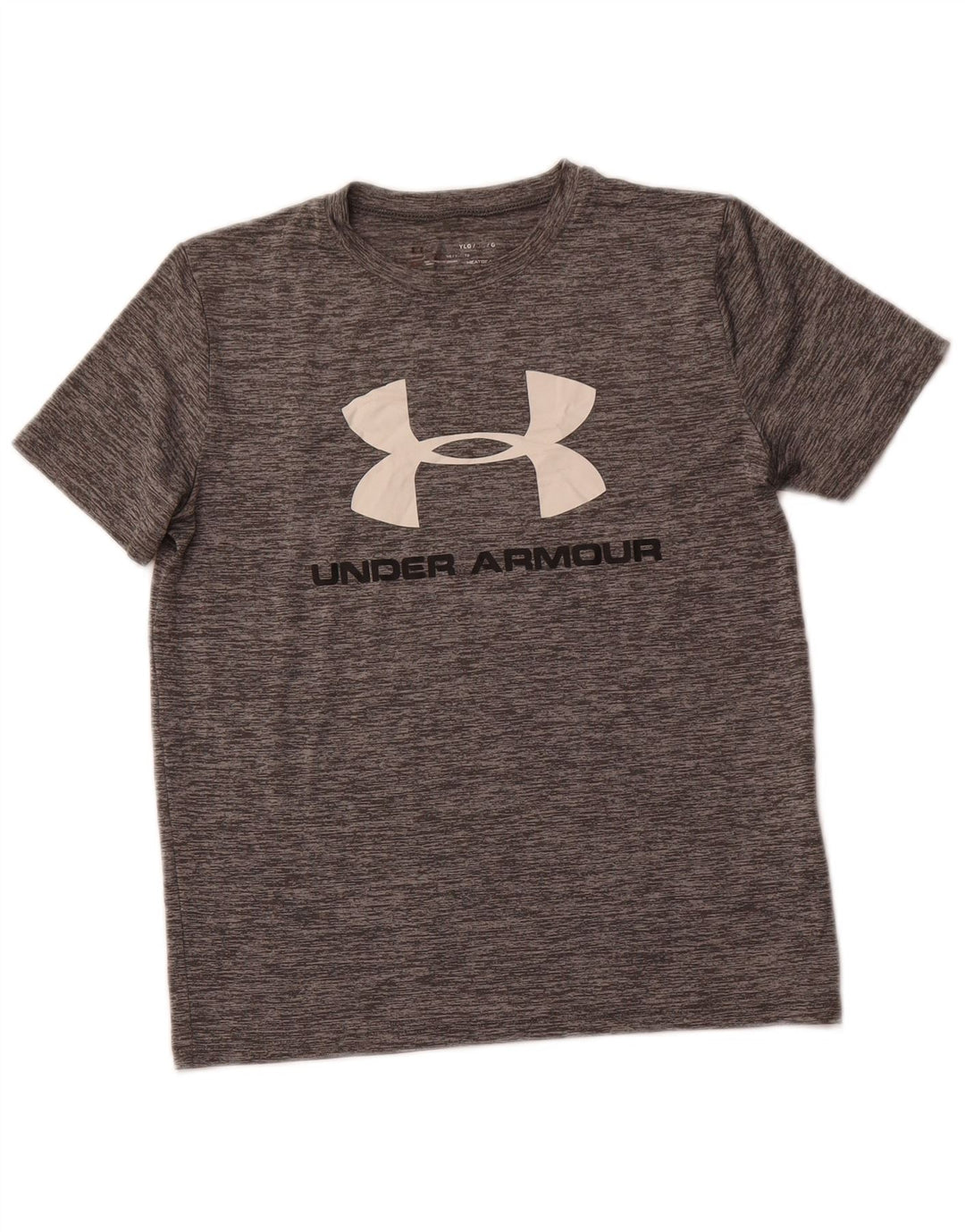 UNDER ARMOUR Boys Heat Gear Graphic T-Shirt Top 11-12 Years Large Grey
