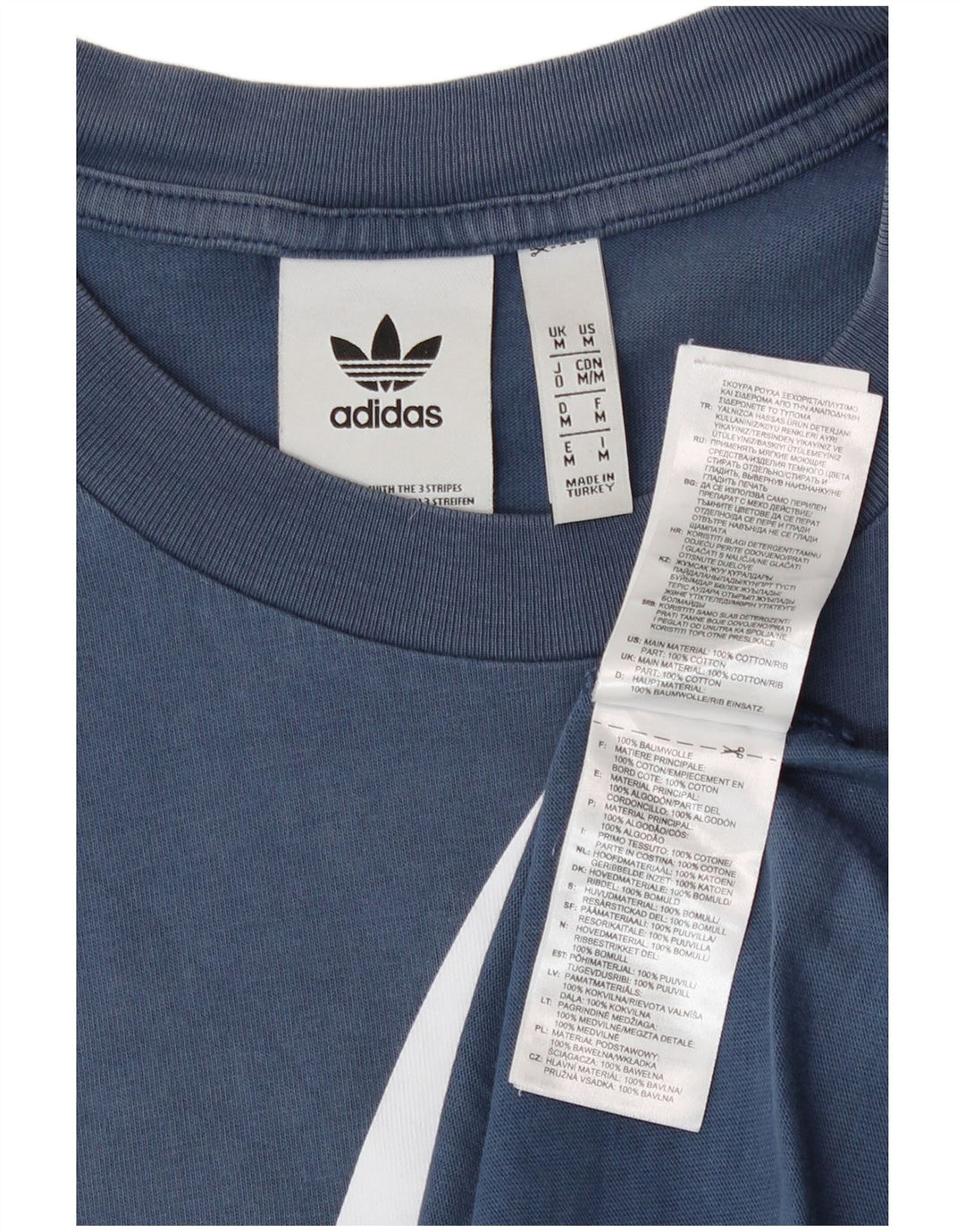 Adidas muška majica s grafičkim motivima srednje plavi pamuk