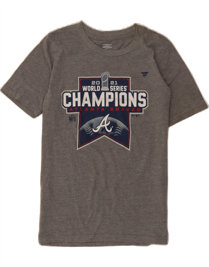 GENUINE MERCHANDISE Boys Graphic T-Shirt Top 10-11 Years Medium Grey Vintage Genuine Merchandise and Second-Hand Genuine Merchandise from Messina Hembry 