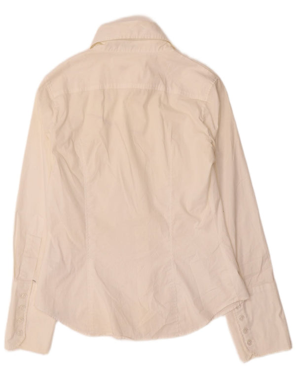 Benetton ženska svečana košulja UK 12 Srednje bijeli pamuk