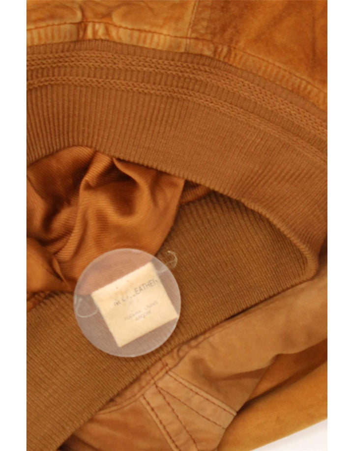 Vintage ženska bomber jakna od brušene kože UK 18 XL smeđa
