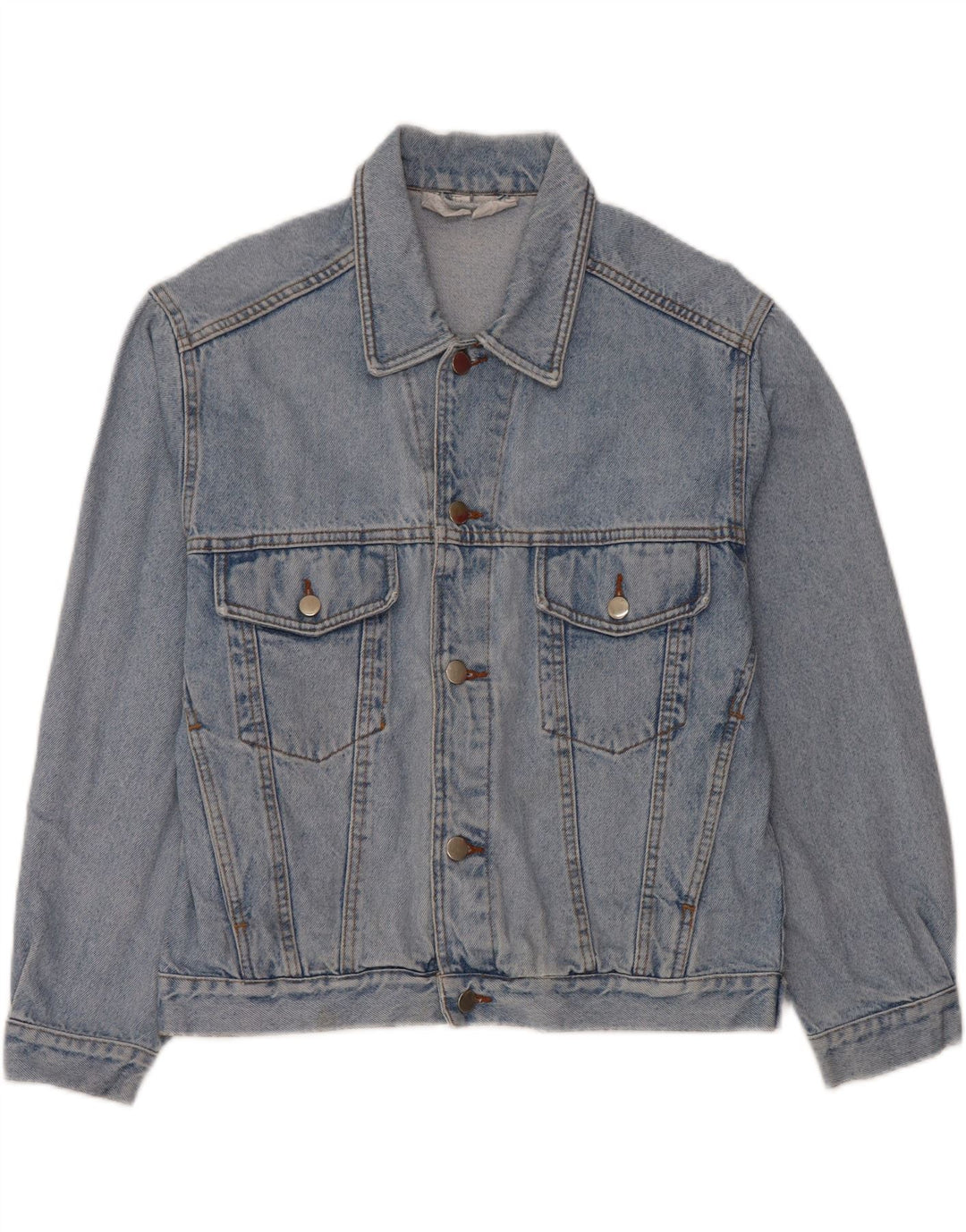 VINTAGE muška grafička traper jakna UK 36/38 Mali plavi pamuk