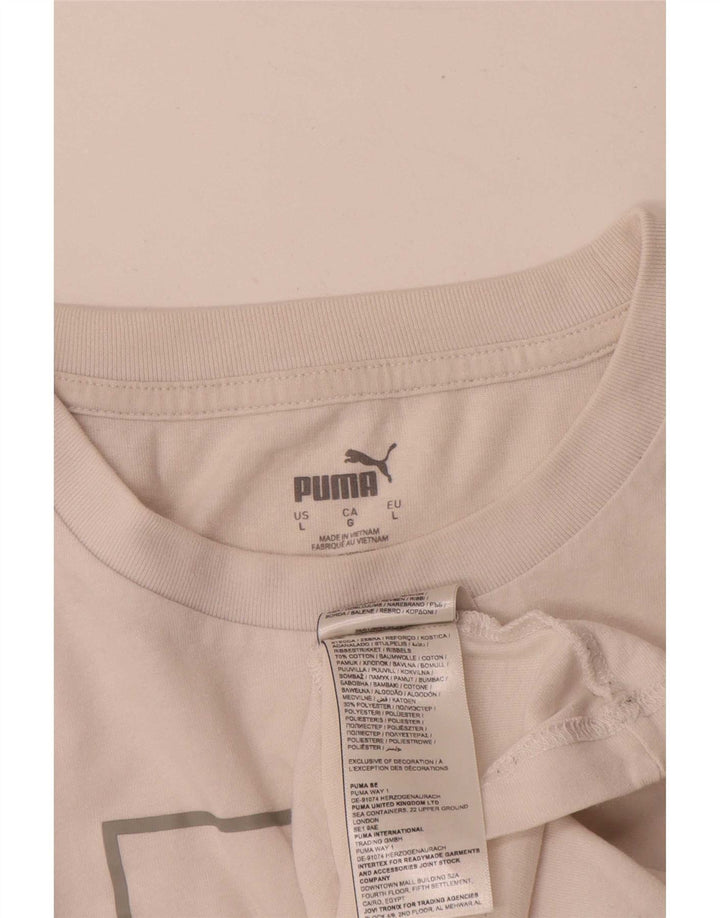 Puma muška majica s grafičkim motivima, veliki bijeli pamuk