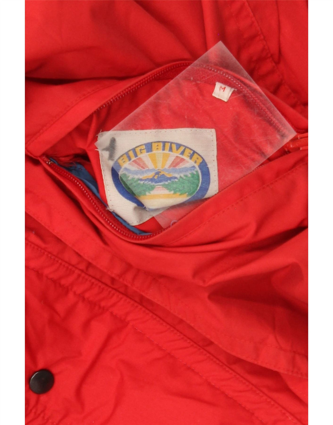 VINTAGE muška reverzibilna podstavljena jakna širokog kroja UK 38 srednje crvena