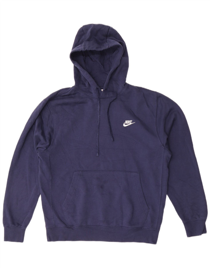 Nike muška majica s kapuljačom Srednje tamnoplavi pamuk