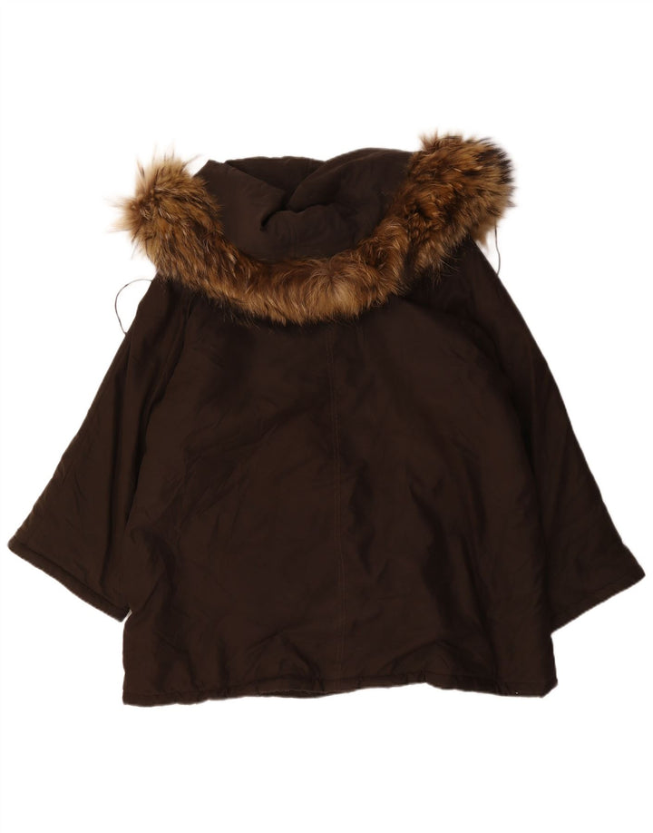 Max Mara ženska velika parka jakna s kapuljačom UK 8 Mala smeđa