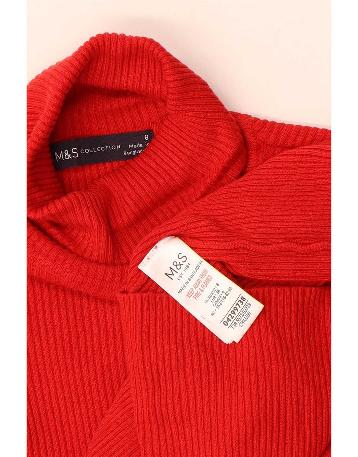 Marks & Spencer ženska majica dugih rukava UK 8 Mala crvena viskoza