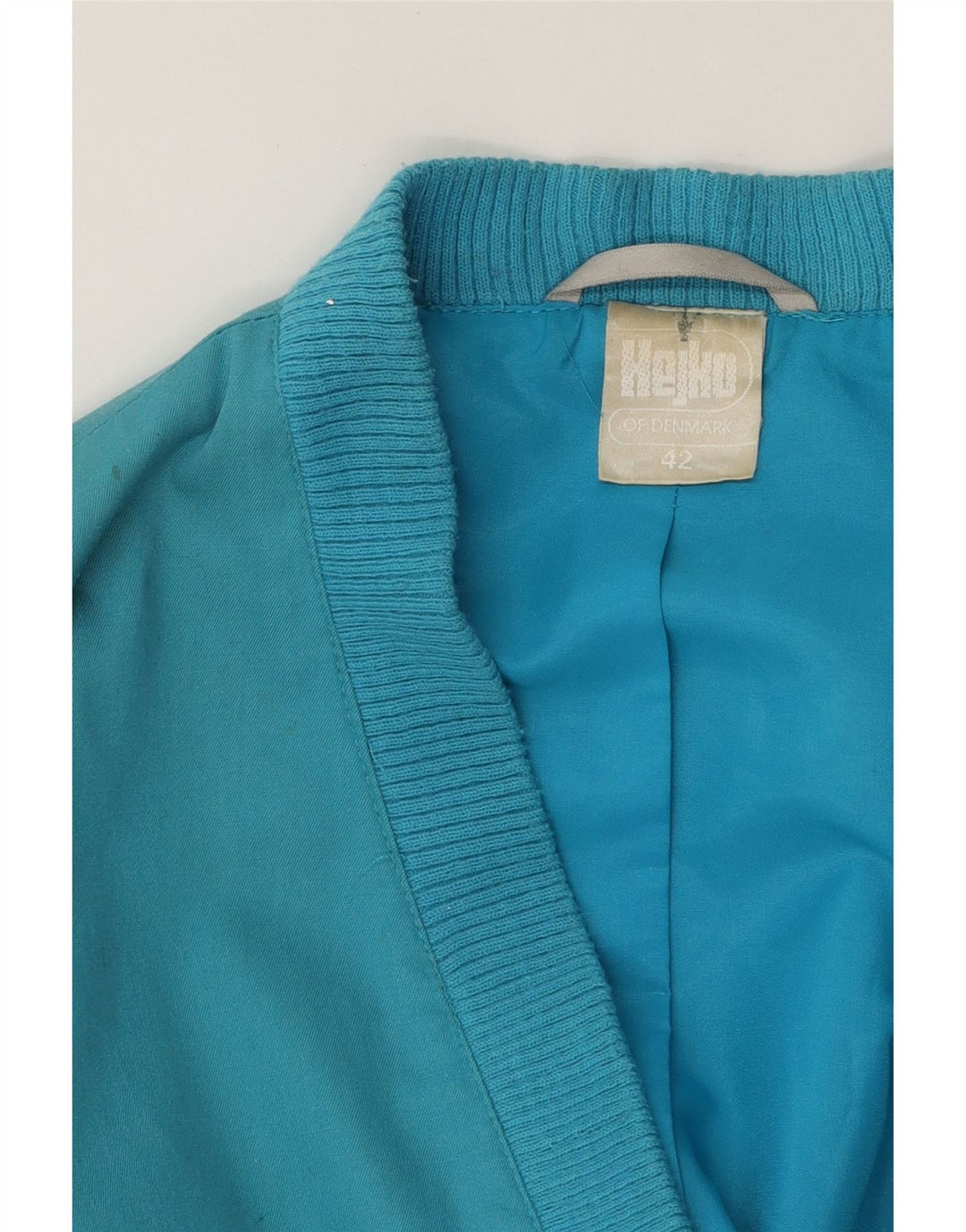 VINTAGE Womens Bomber Jacket EU 42 Large Blue Vintage Vintage and Second-Hand Vintage from Messina Hembry 