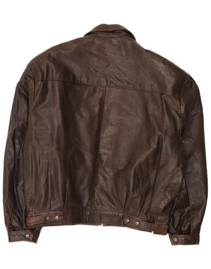 Vintage muška kožna jakna UK 40 Large Brown