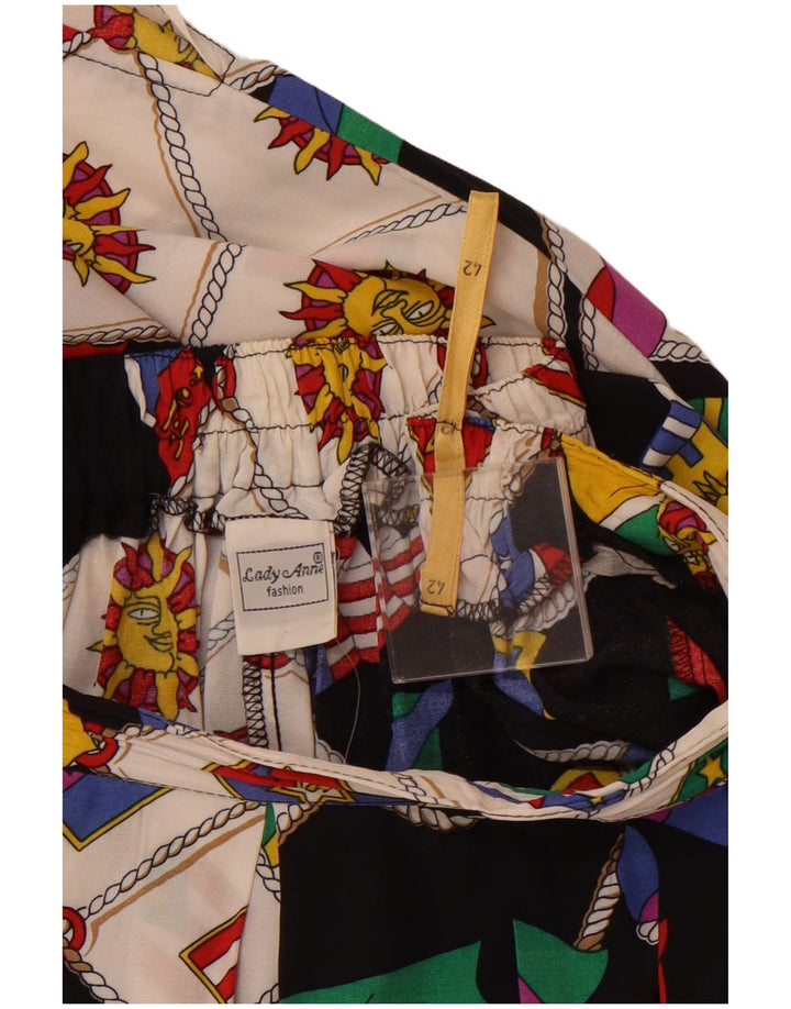 VINTAGE ženska grafička suknja A-kroja IT 42 srednje W30 višebojna