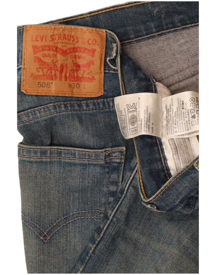 Levi's muške kratke traper hlače 508 W30 srednje plavi pamuk