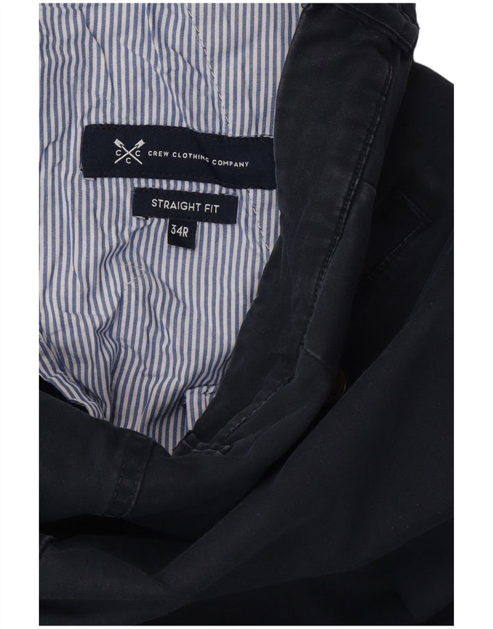 CREW ODJEĆA Muške ravne chino hlače W34 L32 tamnoplave