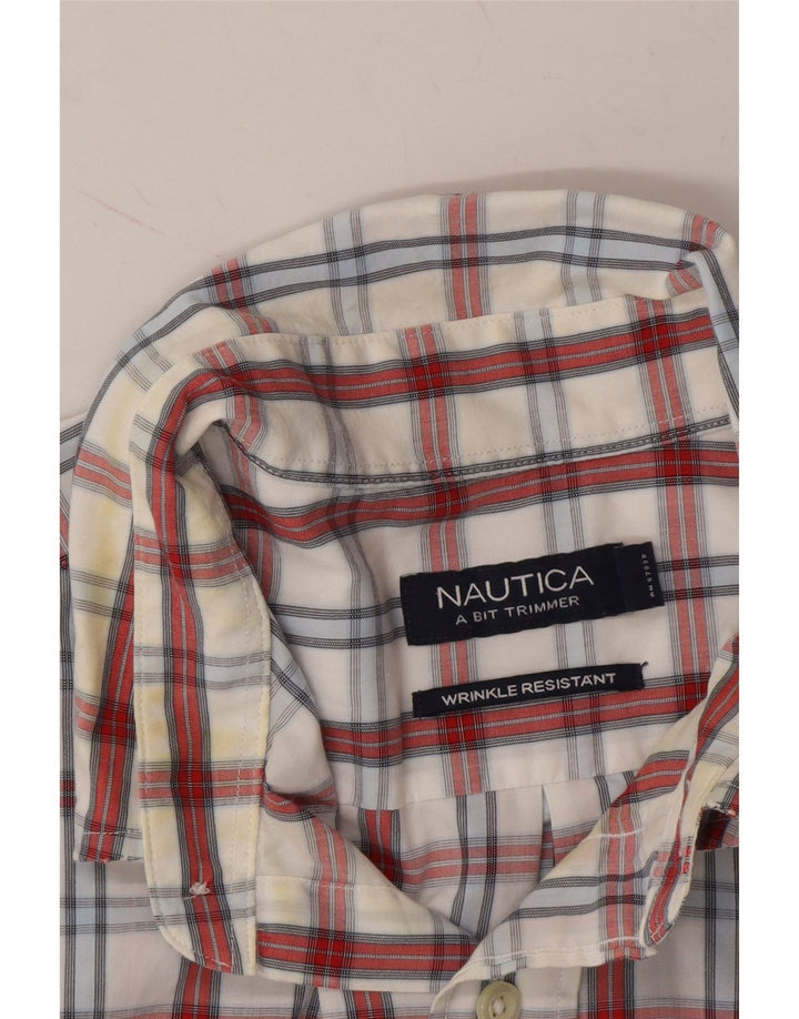 NAUTICA Mens Wrinkle Resistant Shirt Medium Multicoloured Check Cotton Vintage Nautica and Second-Hand Nautica from Messina Hembry 