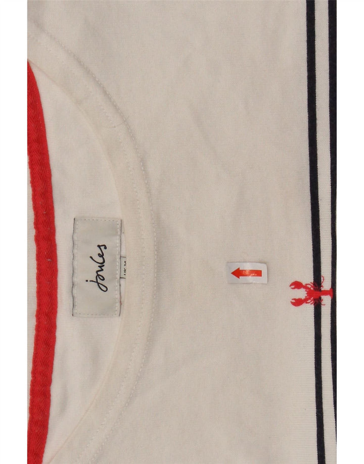 JOULES Ženska majica dugih rukava UK 14 Velike bijele pruge