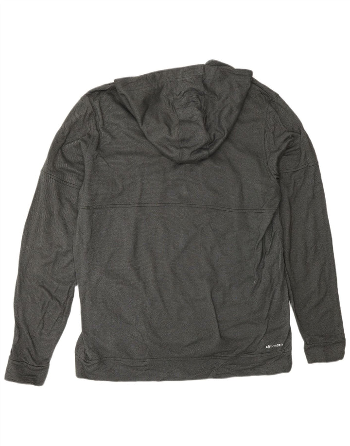 ADIDAS muški Climawarm džemper s kapuljačom XL sivi poliester na točkice