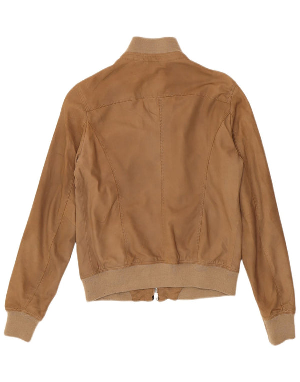 Vintage ženska bomber jakna od brušene kože IT 42 srednje smeđe kože