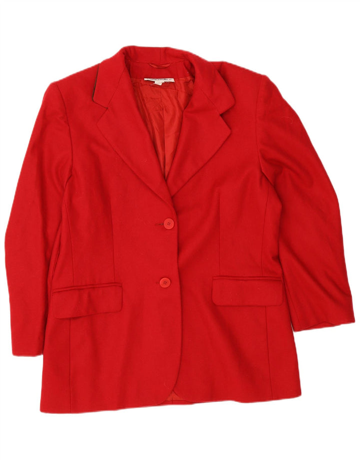 Pierre Cardin Ženska jakna s 2 gumba IT 46 Veliki crveni pamuk