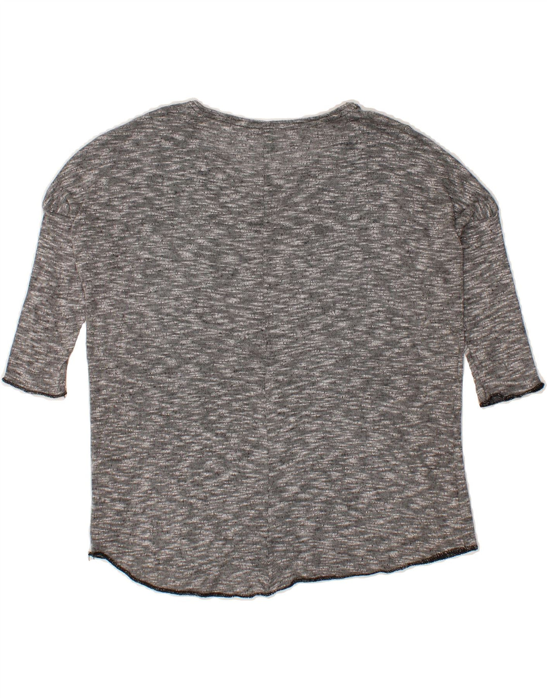 BENETTON Womens Top 3/4 Sleeve UK 16 Large Grey Flecked Vintage Benetton and Second-Hand Benetton from Messina Hembry 