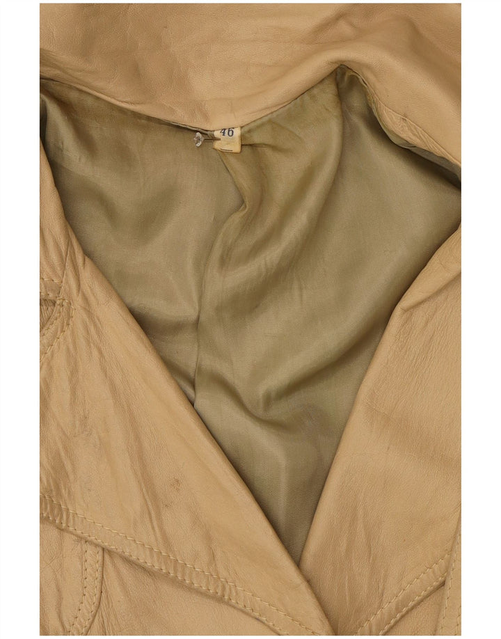 Vintage ženska kožna jakna IT 46 Large Beige