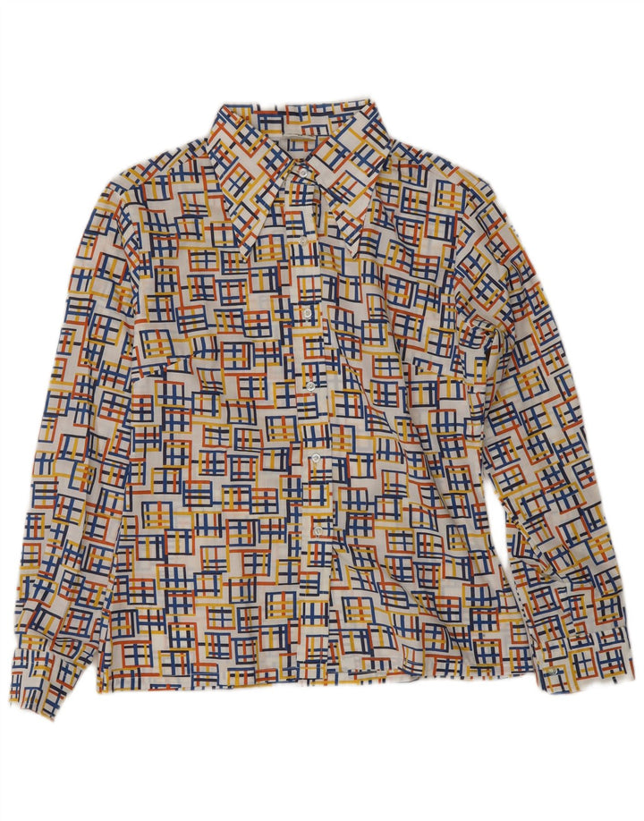 Vintage ženska košulja bluza EU 40 srednje raznobojni geometrijski poliester