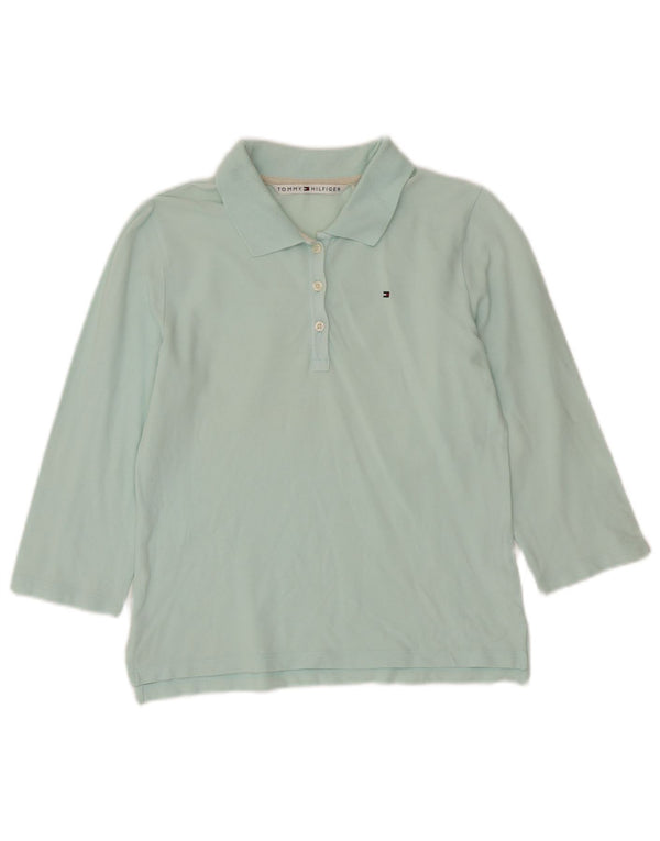 Tommy Hilfiger ženska polo majica 3/4 rukava UK 12 srednje tirkizni pamuk