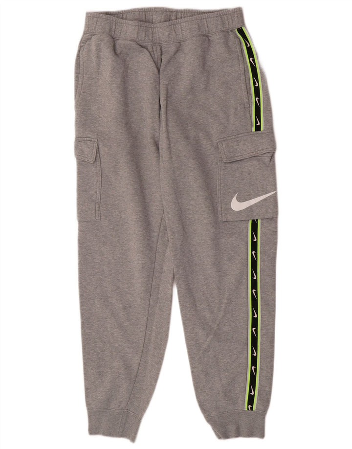 Nike muške grafičke kargo trenirke hlače za trčanje srednje sive boje