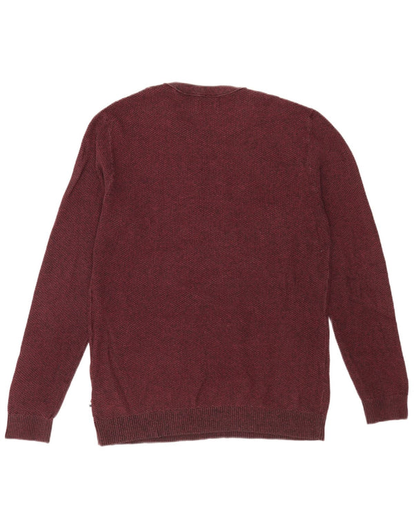 Jack & Jones muški džemper s okruglim izrezom Veliki pamuk bordo boje
